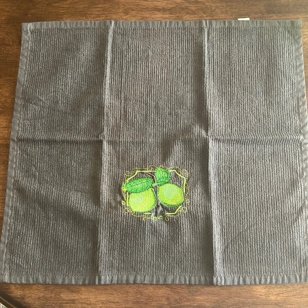 N/A gray cotton oranges kitchen bar